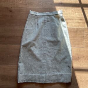 Vintage David Benjamin 100% Wool Gray Pencil Skirt 2 4 High Waisted